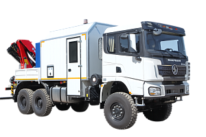 ПЕРЕДВИЖНАЯ МАСТЕРСКАЯ ПАРМ С КРАНОМ МАНИПУЛЯТОРОМ SHACMAN 385 F3000 6x6 