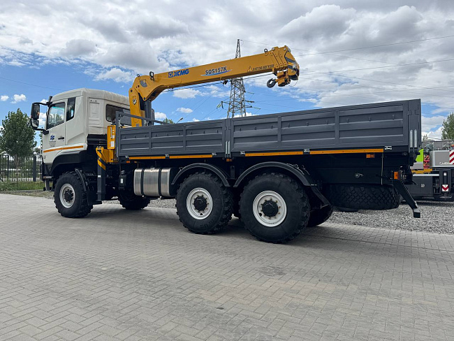 Бортовой с КМУ XCMG 157(SQ6.3SK3Q ) DONFENG 3250 усиленная платформа, стрела 11м