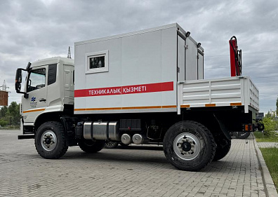 Мастерская передвижная ПАРМ(АНРВ)  с краном манипулятором КМУ на шасси DONG FENG 4×4