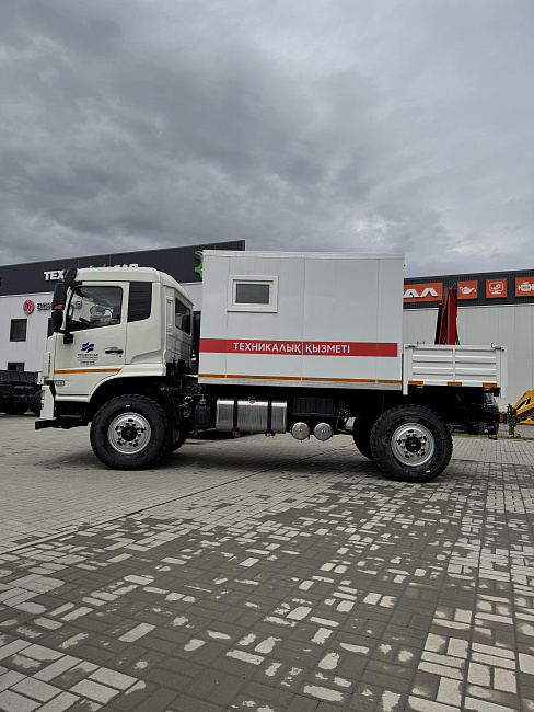 Мастерская передвижная ПАРМ(АНРВ)  с краном манипулятором КМУ на шасси DONG FENG 4×4