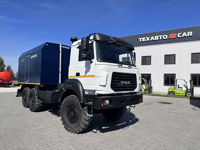 ПЕРЕДВИЖНАЯ ПАРОВАЯ УСТАНОВКА ППУ-1600/100 на шасси УРАЛ 4320-80 (бескапот)