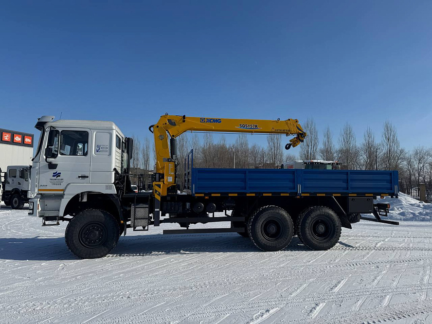 БОРТОВОЙ SHACMAN 6x6 с КРАНОМ МАНИПУЛЯТОРОМ (КМУ) XCMG SQS157 