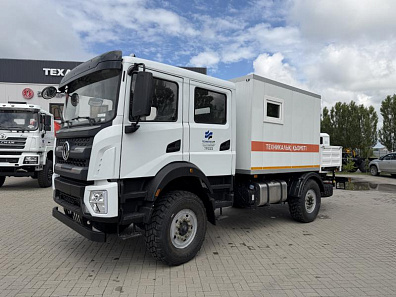 Мастерская передвижная ПАРМ-2  DONG FENG 4×4  6 мест с краном манипулятором КМУ 