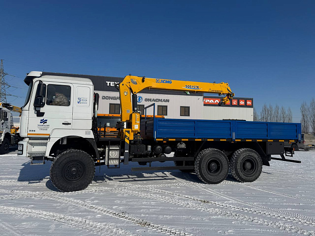 БОРТОВОЙ SHACMAN 6x6 с КРАНОМ МАНИПУЛЯТОРОМ (КМУ) XCMG SQS157 