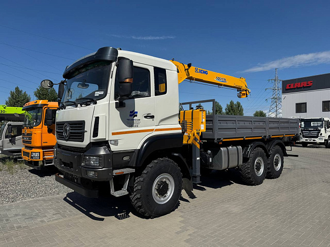 Бортовой с КМУ XCMG 157(SQ6.3SK3Q ) DONFENG 3250 усиленная платформа, стрела 11м